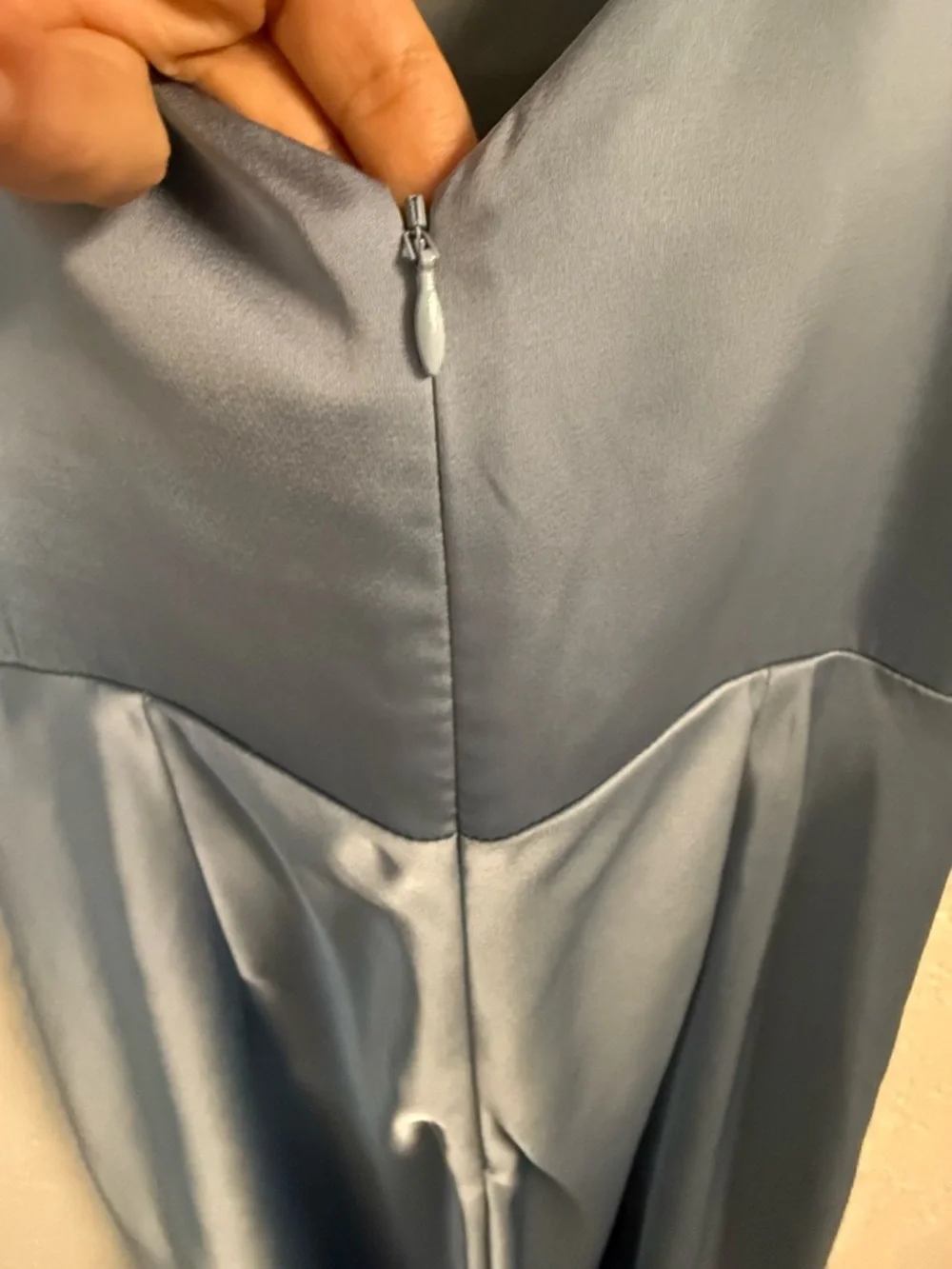 Birdy Grey Dusty Blue Satin Maxi Dress - Size M - Formal/Bridesmaid - Picture 8 of 11